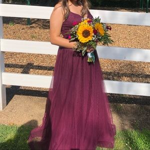 plum prom dress
